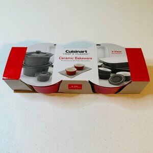 Cuisinart Red Ramekins Chef's Classic Ceramic Bakeware set of 2 ramekins 9 ounce